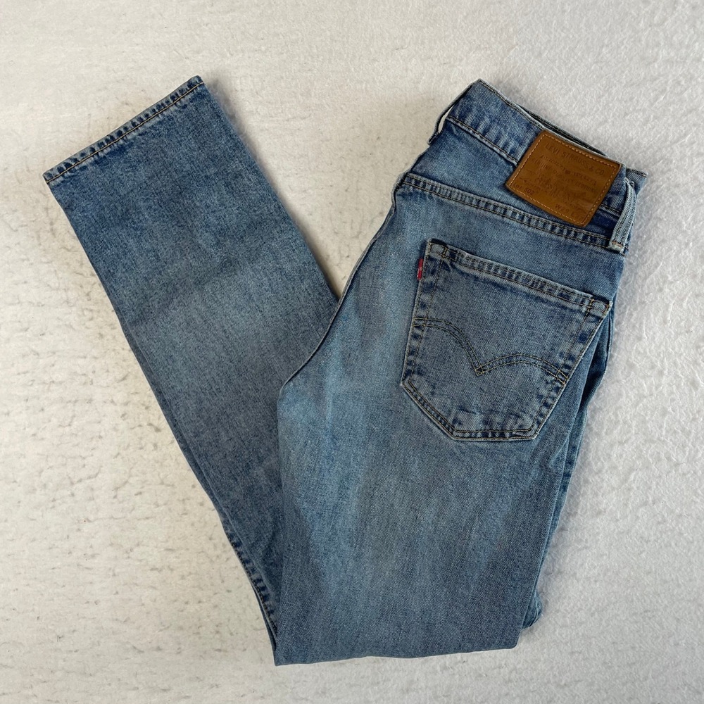 Levi's 502 Taper Jeans Mens 29x32 Blue Denim Premium Stretch